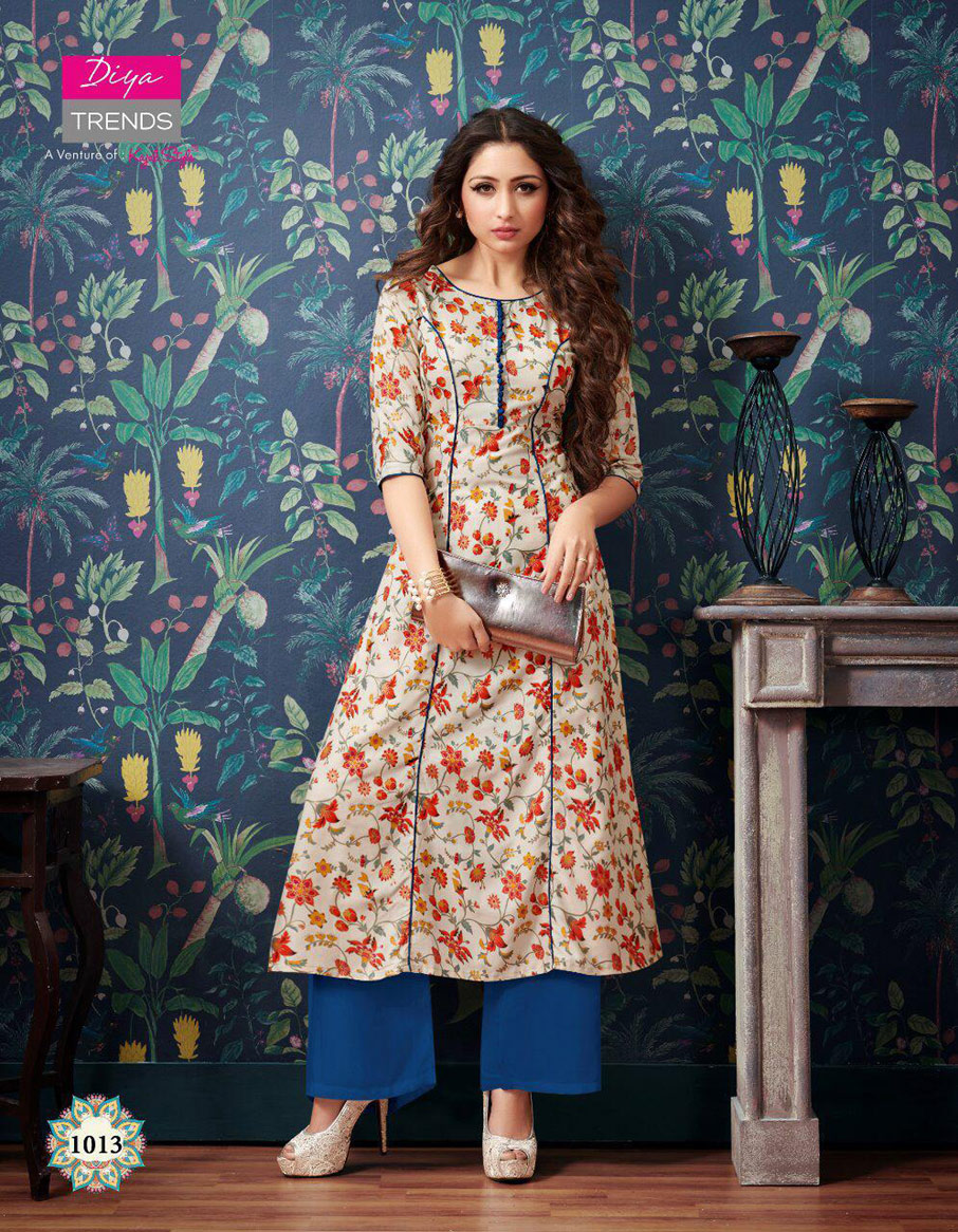 Purplecity Vol-1 Diya Trends Pigment Gold print Kurti Purplecity Vol-1 Diya Trends Pigment Gold print Kurti